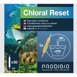 Prodibio Chloral Reset x30 Fiale Biocondizionatore Anticloro e Anticlorammine per Acquario Dolce e Marino