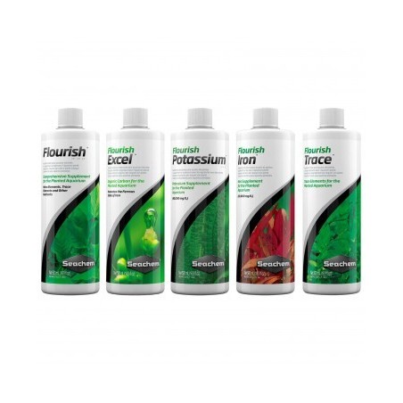 Fertilizzazione Base pacchetto Flourish + Iron + Excel + Potassium + Trace