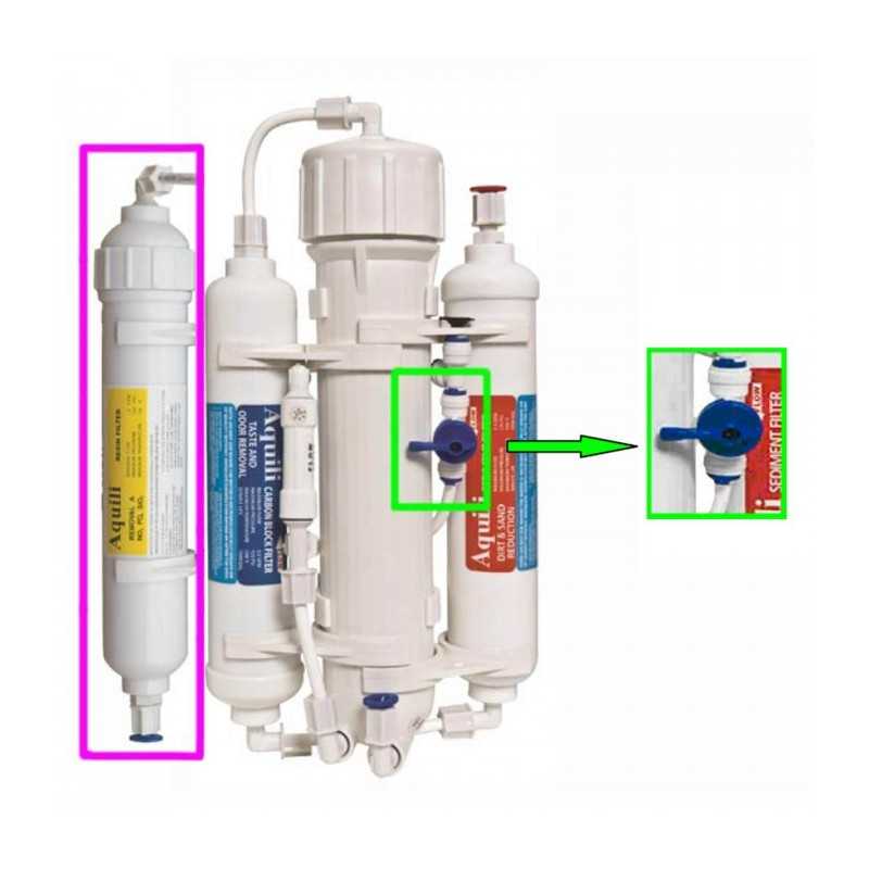 4-stage osmosis system Aquili With Flushing Valve