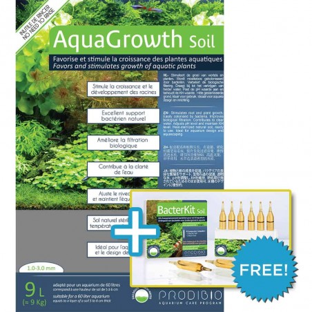 AquaGrowth Soil 9 kg + bacter kit Prodibio