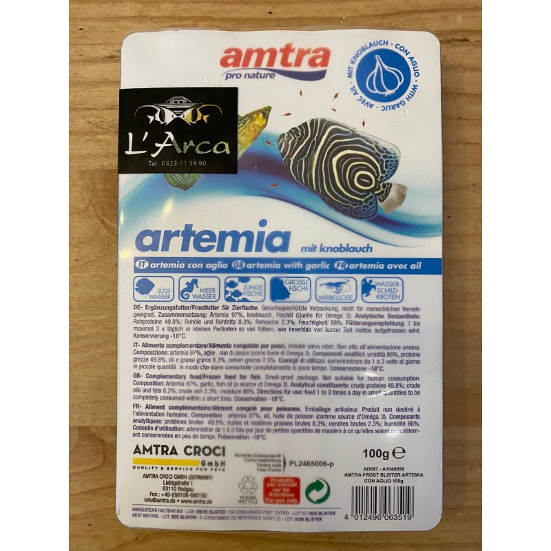 ARTEMIA with AGLIO AMTRA FROST BLISTER 100GR frozen