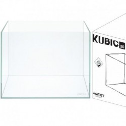 Vasca Kubic vetro extra chiaro silicone trasparente Aqpet
 Lunghezza-40 cm
