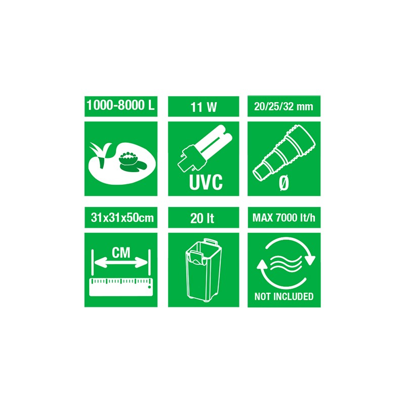 up 8000 L Pond filter Amtra pond prexure filter...