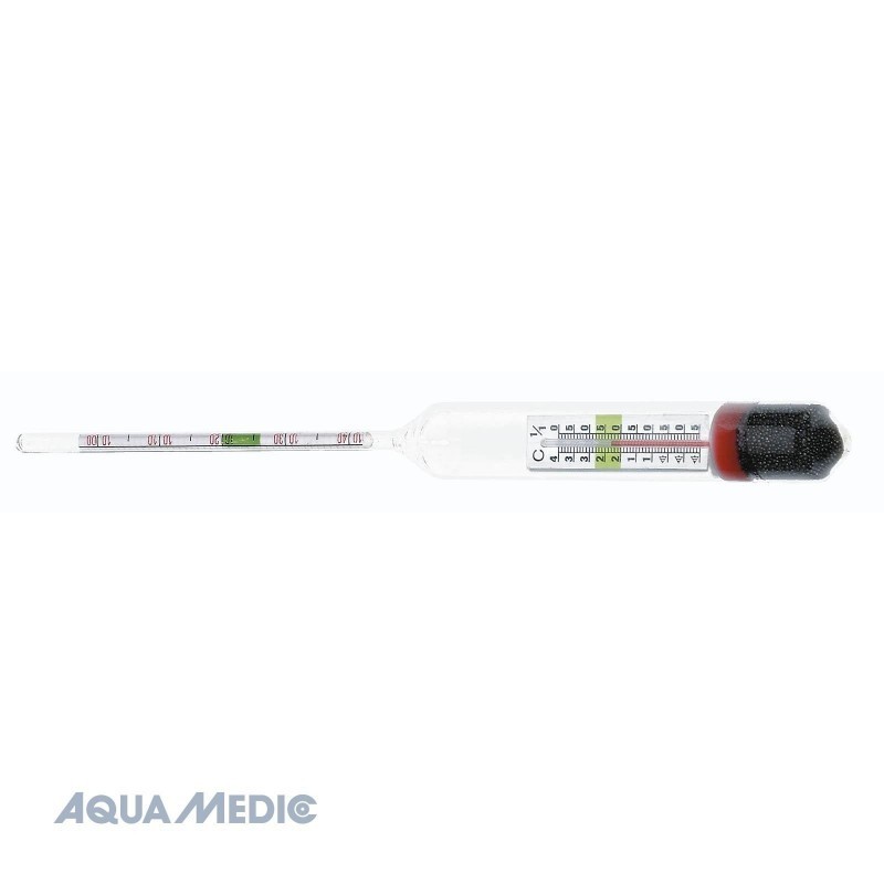 Hydrometer and thermometer salts Aqua Medic pressure gauge