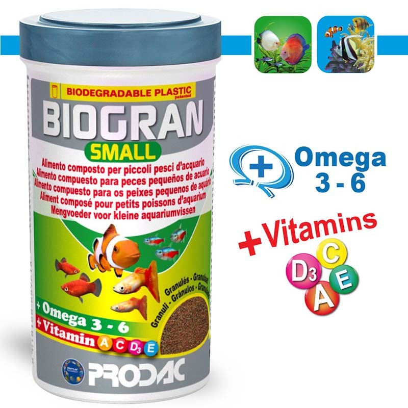 BioGran Small 100ml/45gr - mangime in granuli Prodac
