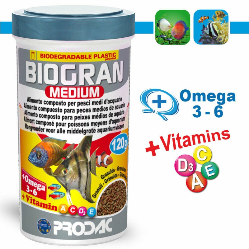 BioGran Medium 250ml/120gr - mangime in granuli Prodac
