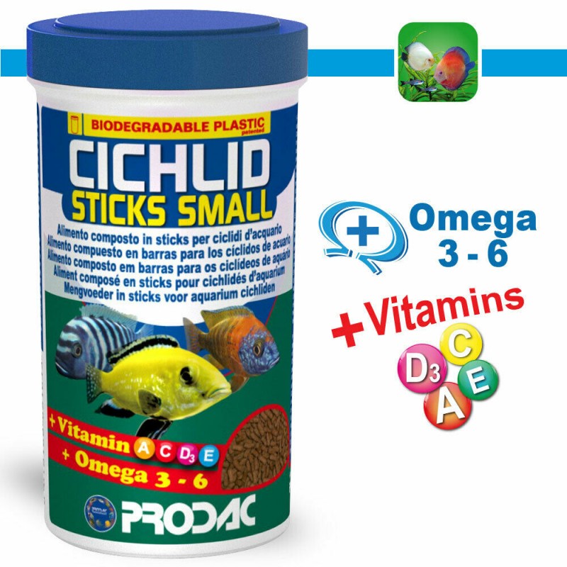 Cichlid Sticks Small 250ml 90g Prodac