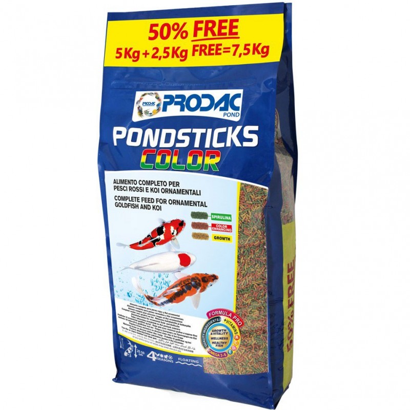 PondSticks Color 7.5 kg Prodac Fish fish pond