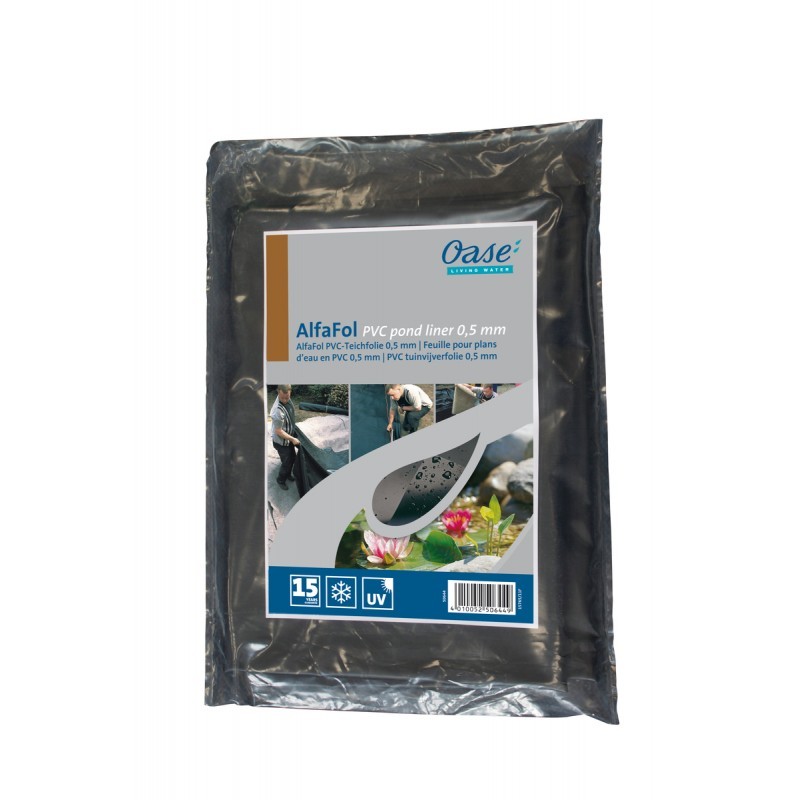 Alfafol 0,5 mm pré-confez. bassin de feuille noire