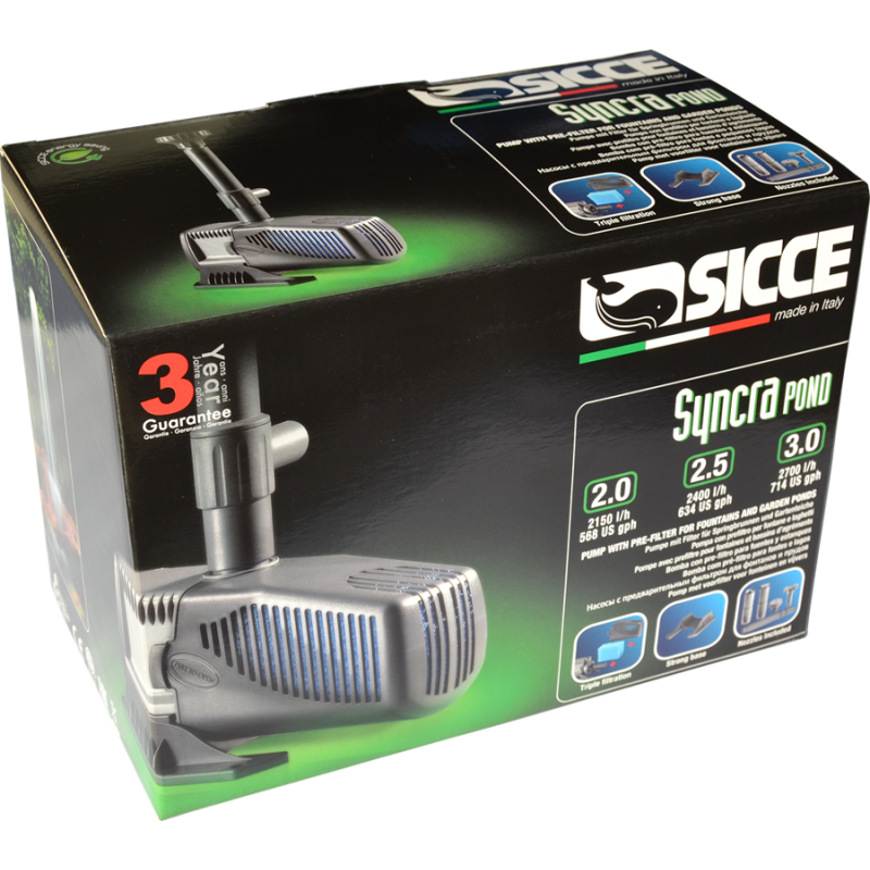 Pompa SyncraPond fino a 2700 l/h Sicce