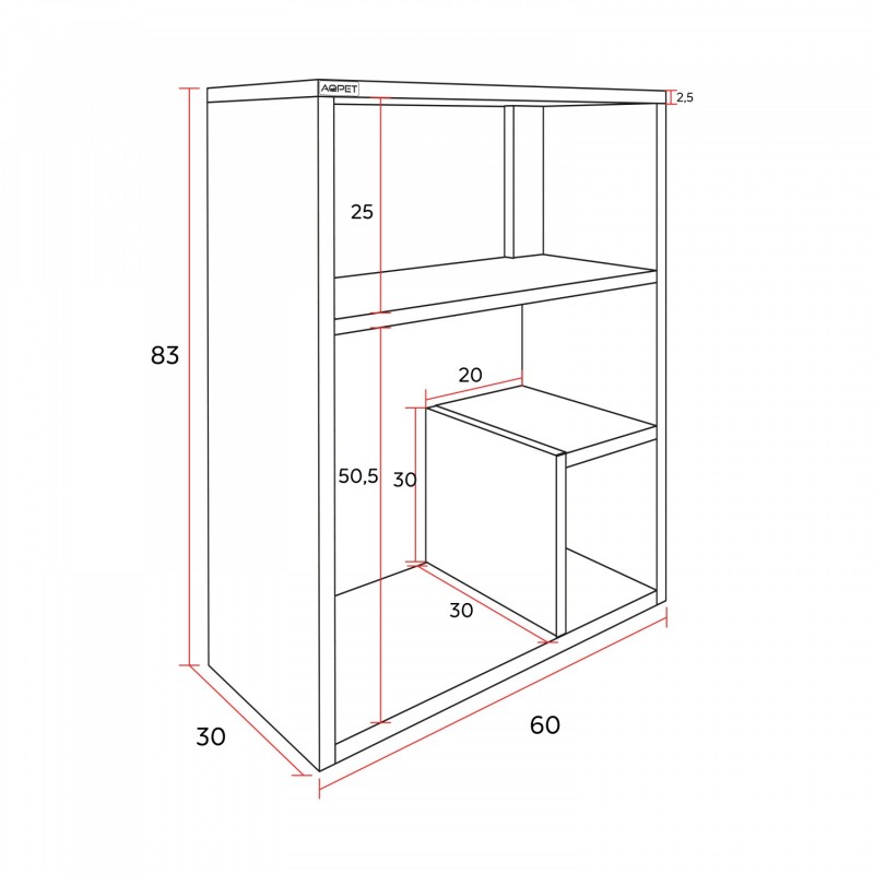 NATURE CABINET 60 mobile support AQPET