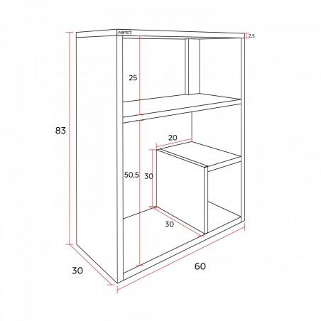 Mobile Nature Cabinet 60 support AQPET