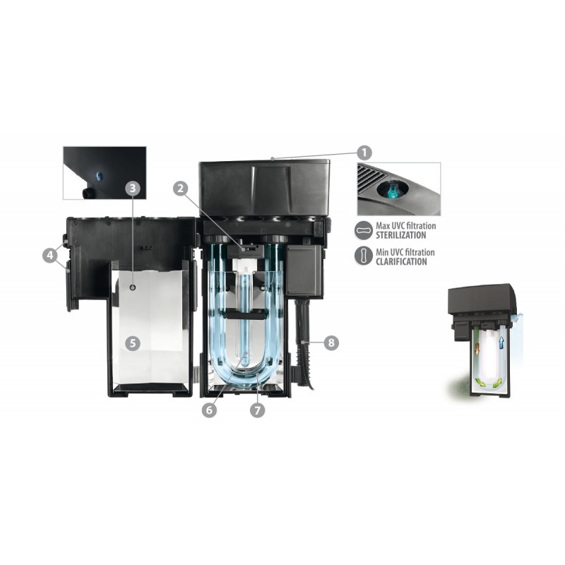 Sterilized UV lamp Newa Mirror Hang On UVC filter