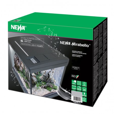 Mirabello 70 Daylight, acquario in cristallo completamente accessoriato - Newa