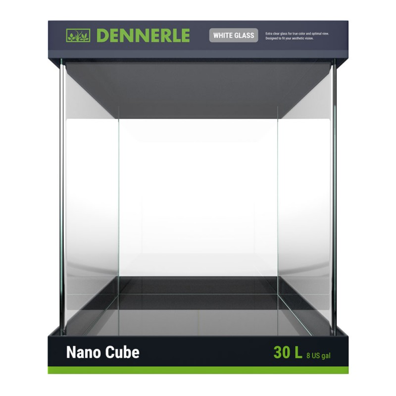 Dennerle Nano Cube White Glass Extraclear Glass Aquarium 30Lt 30x30x35h cm