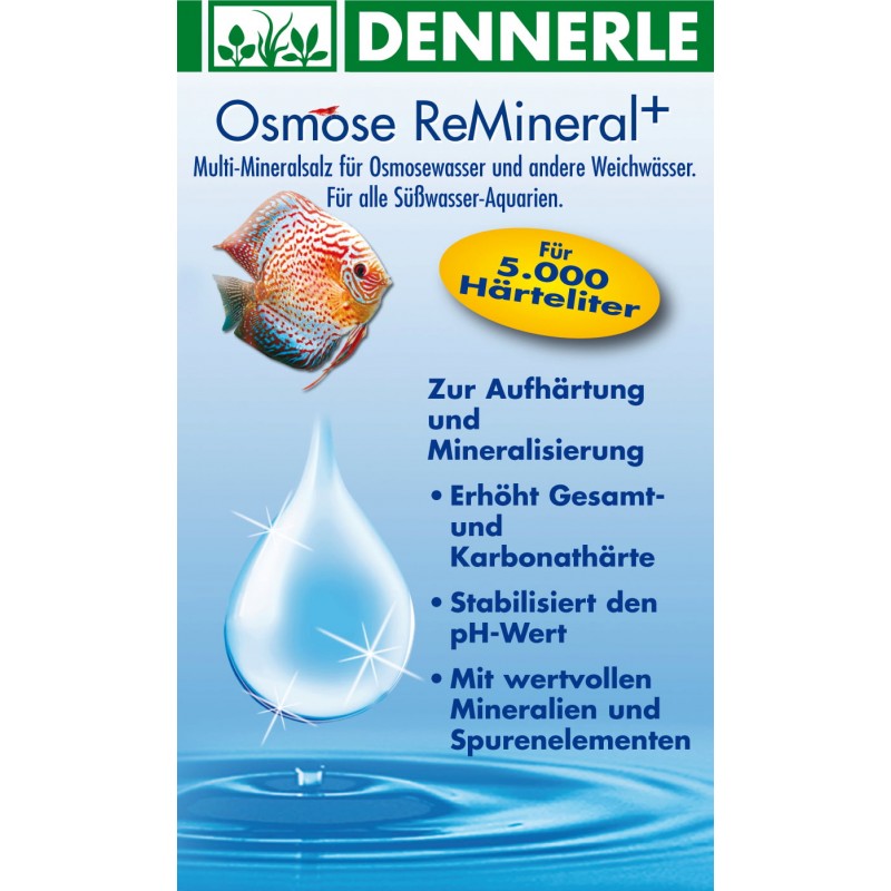 Dennerle 250 gr mineral salts Osmose ReMineral+ Increases total hardness and carbonate