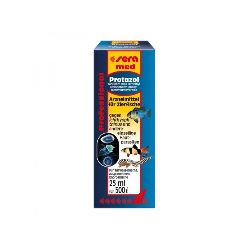 Sera Med – Protazol – For freshwater fish against White Dots and other Unicellular Skin Parasites - 25ml