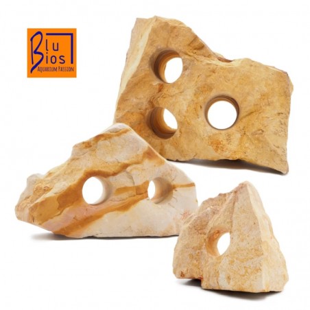 Rainbow Rock with holes Blue Bios